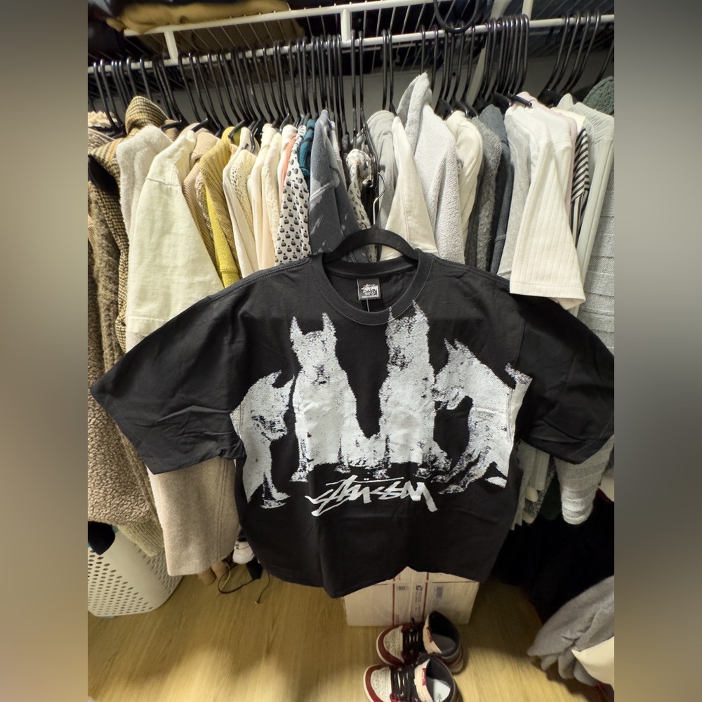 Stussy Dobermans Doberman Black T-Shirt Tee Men’s Size Large L - Brand New